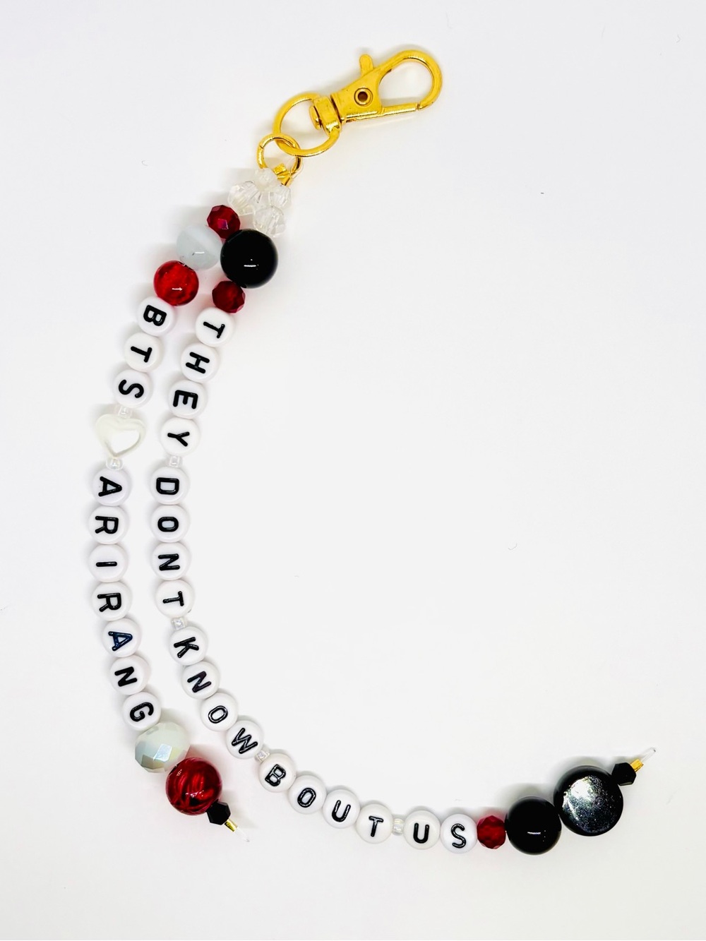 BTS ARIRANG THEY DON'T KNOW BOUT US SONG BEADED KEYCHAIN
